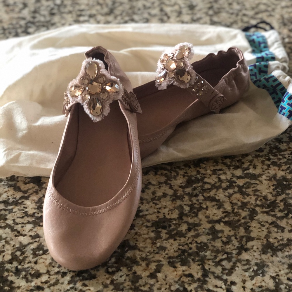 Tory Burch dusty rose flats